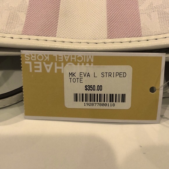 NWT - Michael Kors Large Signature Eva Striped Tote Bag  - Excellent Condition - Picture 13 of 14